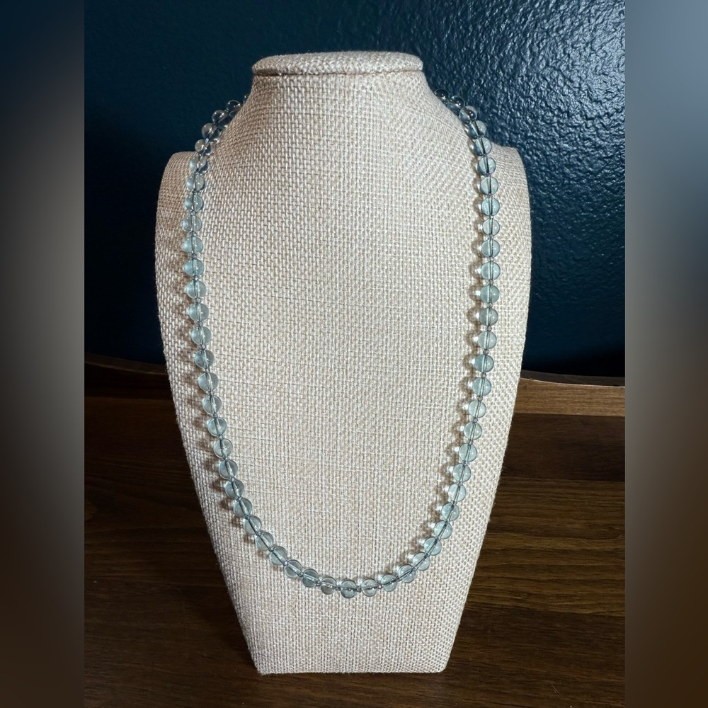 Chic Aqua Beaded Necklace